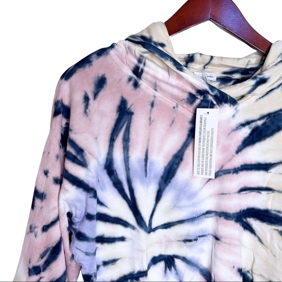 YOUNG FABULOUS & BROKE NWT Tie Dye Kelly Hoodie Size XS in Spiral Pink Lavender - Picture 5 of 16